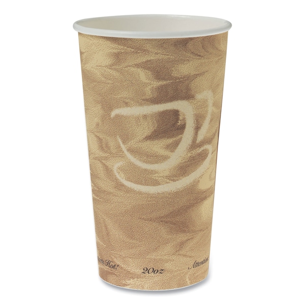 Dart Single Sided Poly Paper Hot Cups, 20 OZ, Mistique design, PK600 420MS-0029 - main